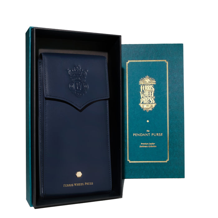 Ferris Wheel Press Leather Stationery - The Pendant Purse / Navy