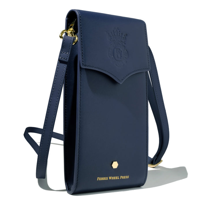 Ferris Wheel Press Leather Stationery - The Pendant Purse / Navy