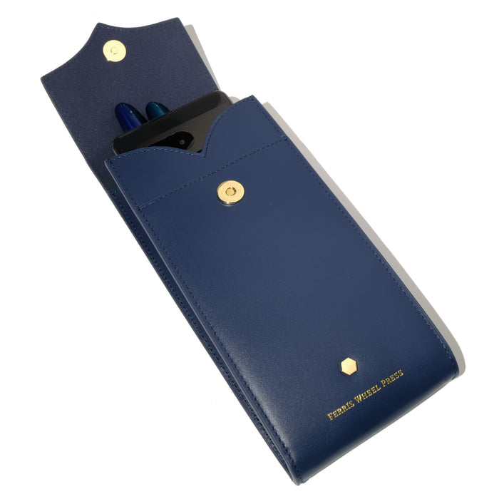 Ferris Wheel Press Leather Stationery - The Pendant Purse / Navy