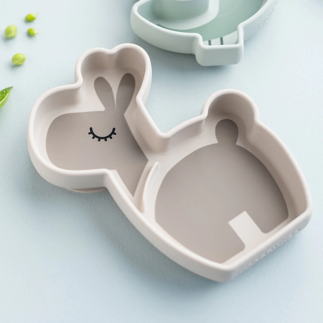 Done by Deer Eating - Silicone Stick & Stay Snack Plate - Lalee Sand
