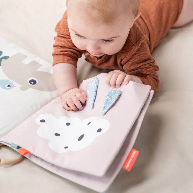 Done by Deer Playing - Tummy Time Soft Book - Deer Friends Colour Mix