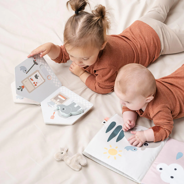 Done by Deer Playing - Tummy Time Soft Book - Deer Friends Colour Mix