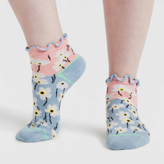Thought Ladies Socks - Bamboo Elora Floral Frill Ankle Socks