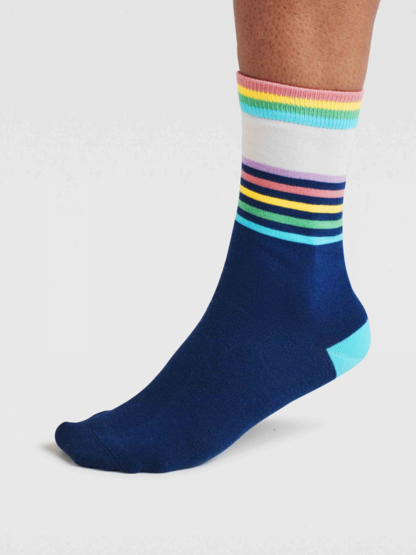 Thought Ladies Socks - Cotton Clara Rainbow Stripe