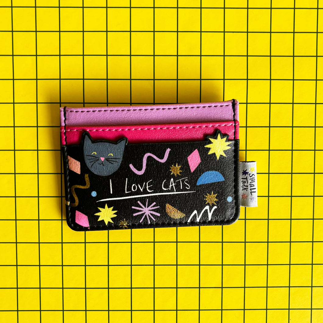 Disaster Designs Card Holder - Small Talk ‘I Love Cats’