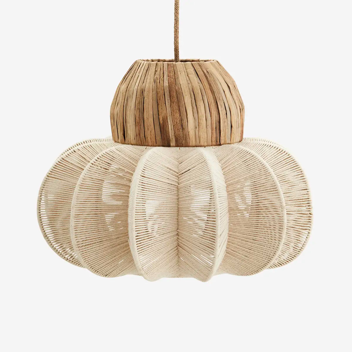 Madam Stoltz Light - Cotton Rope Ceiling Lamp