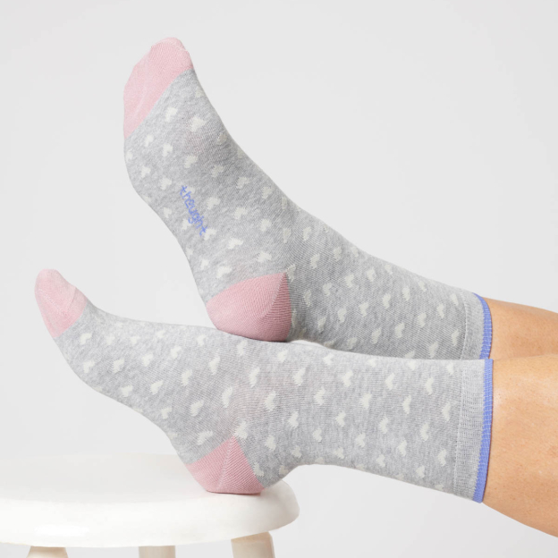 Thought Ladies Socks - Heart Spot Cotton Socks