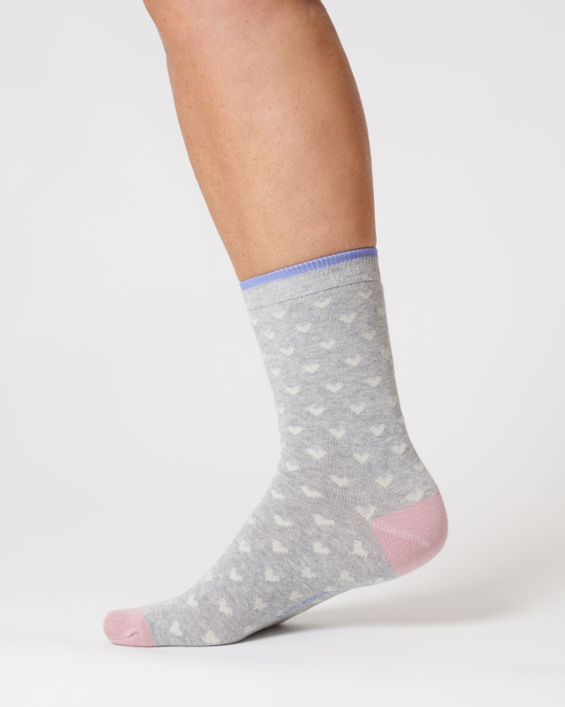 Thought Ladies Socks - Heart Spot Cotton Socks