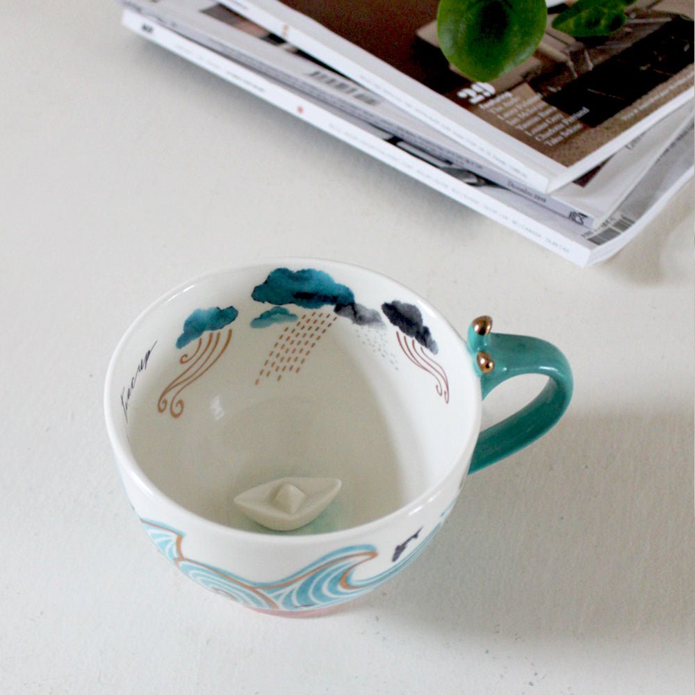 Disaster Designs Ceramics - By The Sea Storm Tea Cup