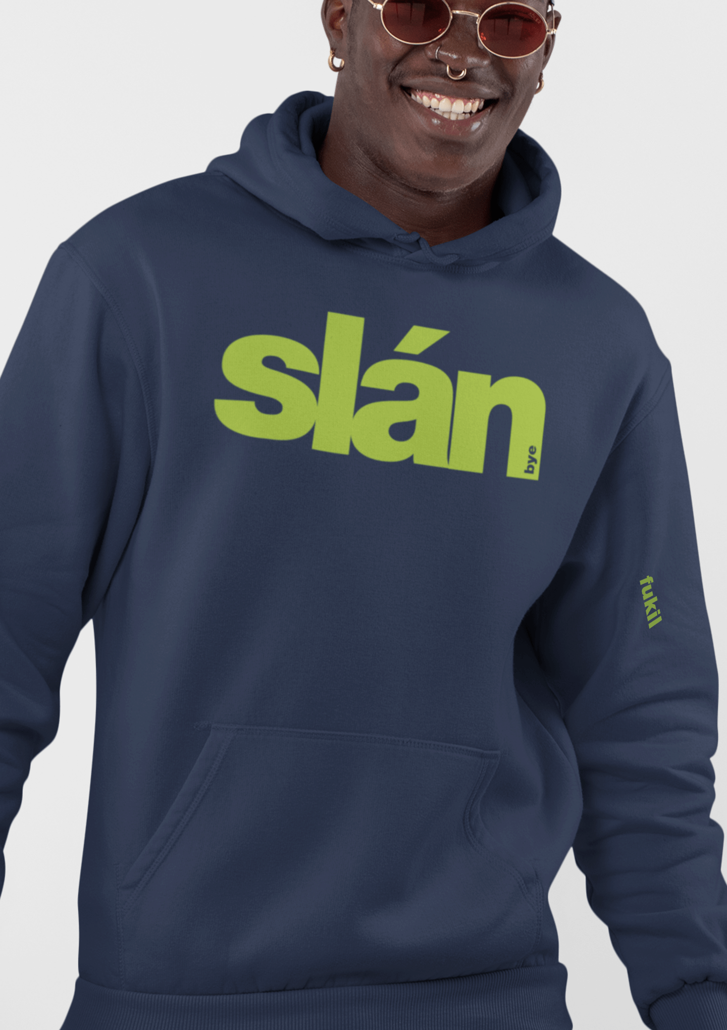 Fukil Hoodie - Slán (Black & Lime)
