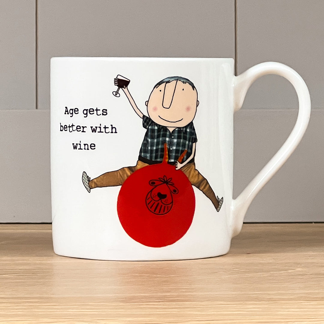 Rosie Made a Thing Mug - Age Gets Better With Wine Mug