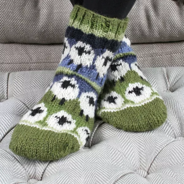 Pachamama Sofa Socks - Flock of Sheep