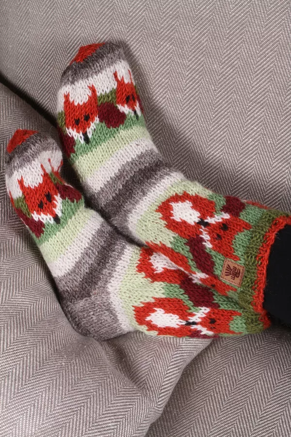 Pachamama Sofa Socks - Skulk of Foxes