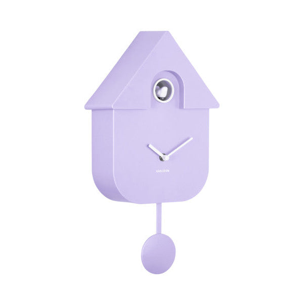 Karlsson Wall Clock - Cuckoo in Soft Purple