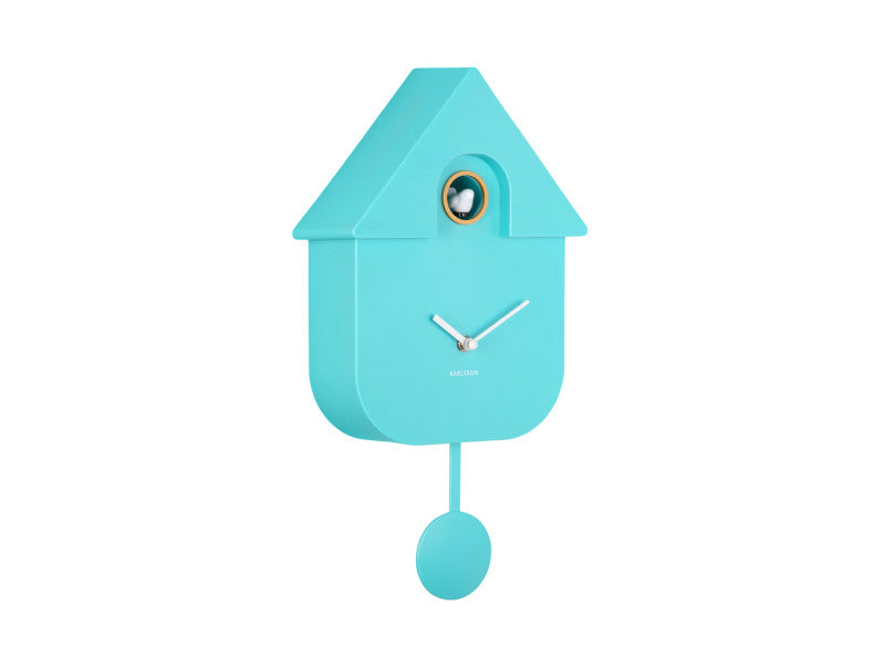Karlsson Wall Clock - Cuckoo in Turquoise Blue
