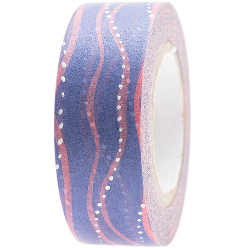 Paper Poetry Washi Tape - Blue & Pink Waves