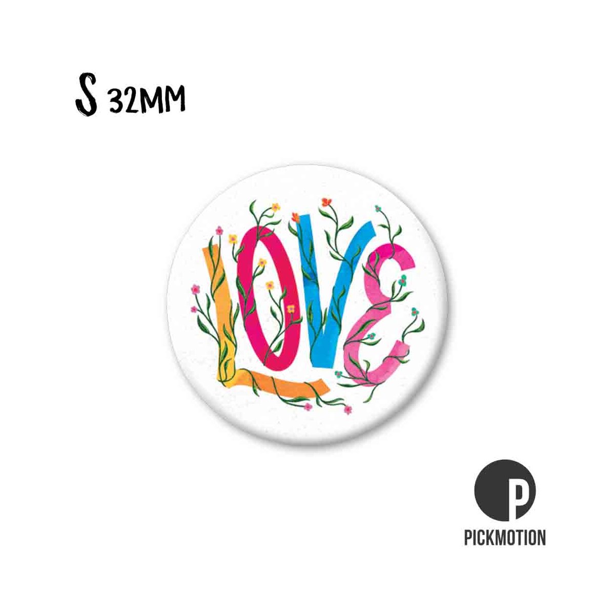 Pickmotion Magnet Small - Love with Flowers