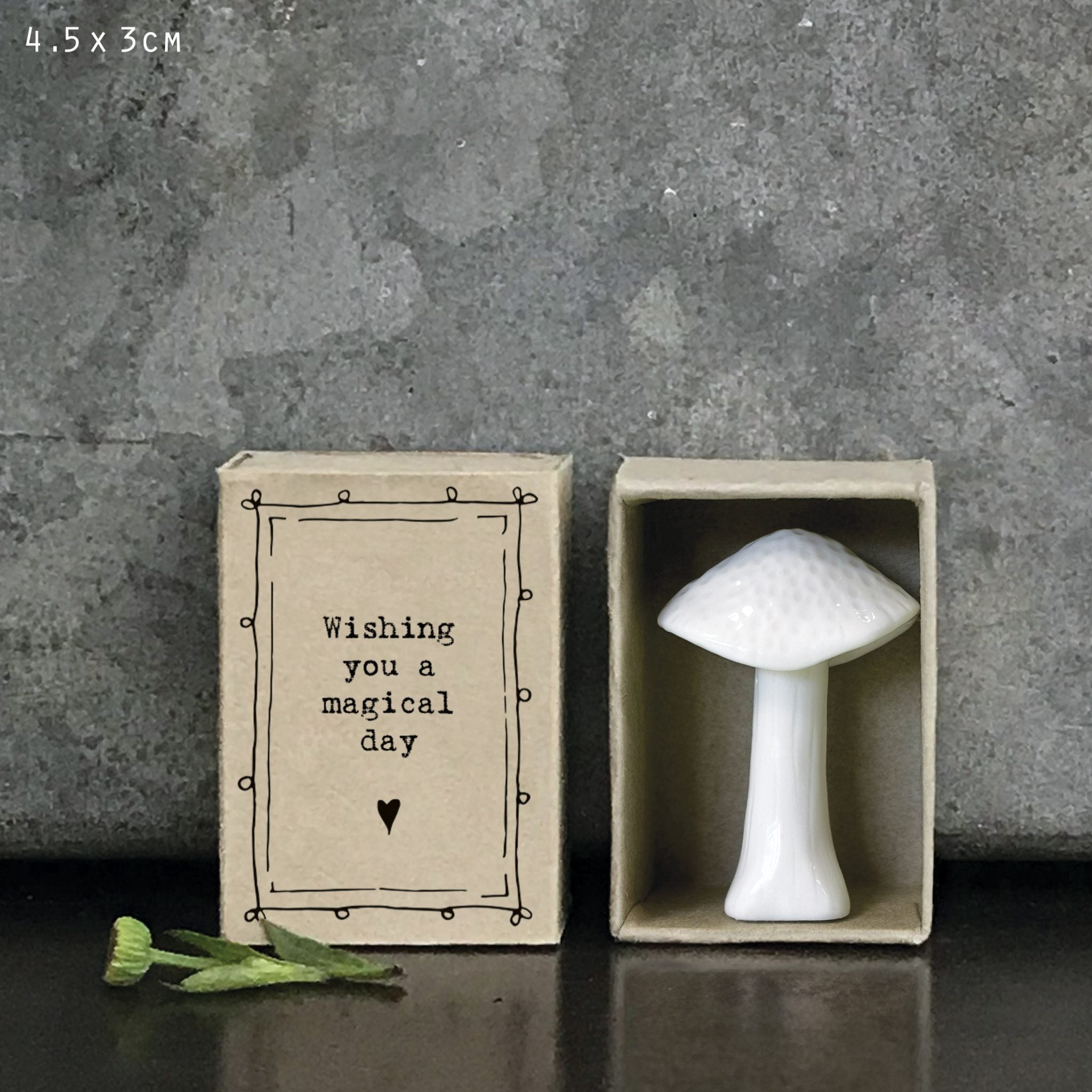 East of India - Porcelain Matchbox Sentiments - Mushroom Magical Day
