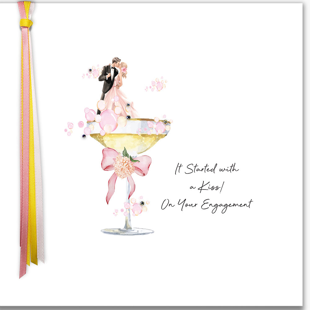 Luxury Card - It Started With a Kiss! On your Engagement