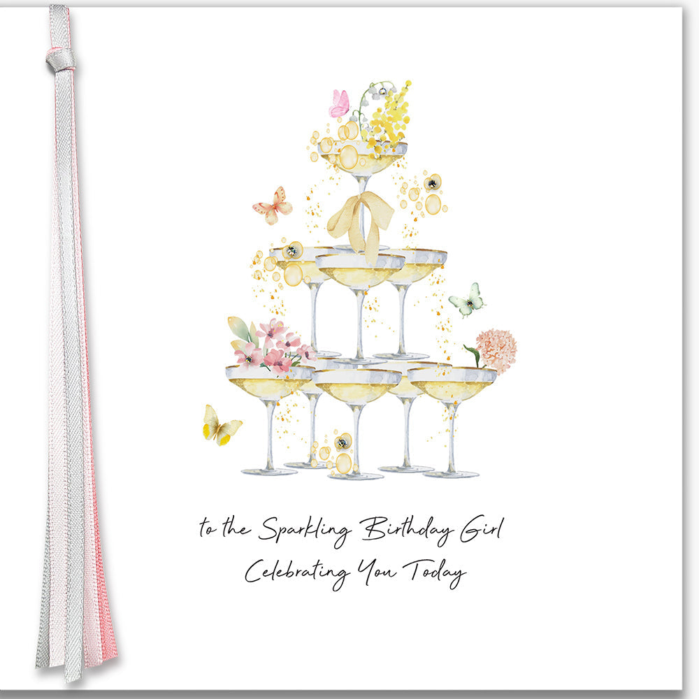 Luxury Card - To The Sparkling Birthday Girl, Celebrating You Today!