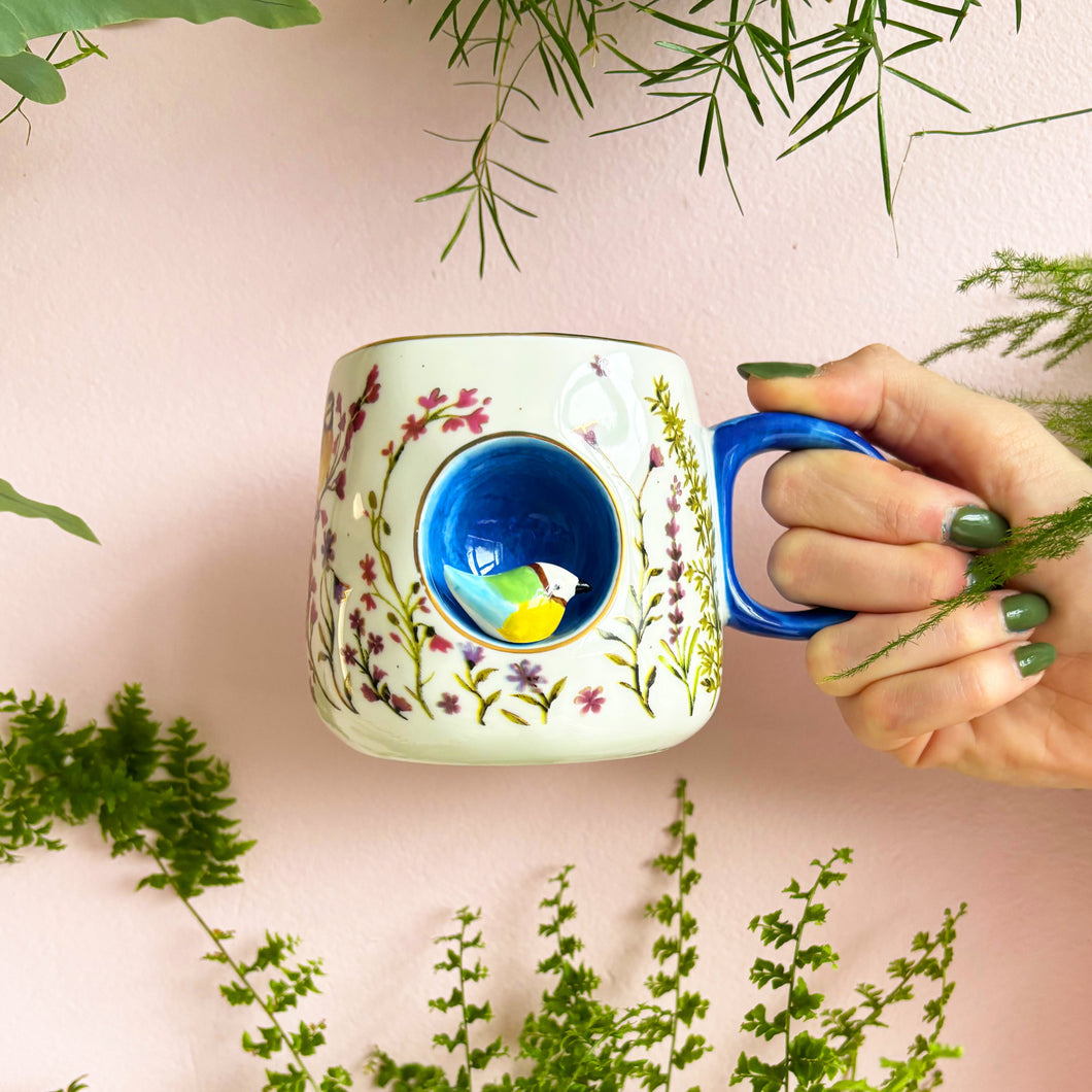 Disaster Designs Ceramics 3D Cup - Secret Garden Bird