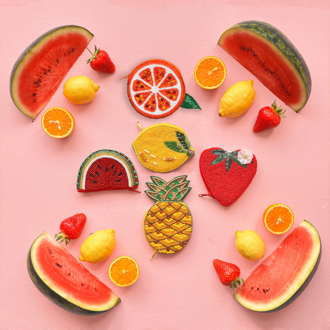 Disaster Designs Purse - Beaded Fruity Watermelon