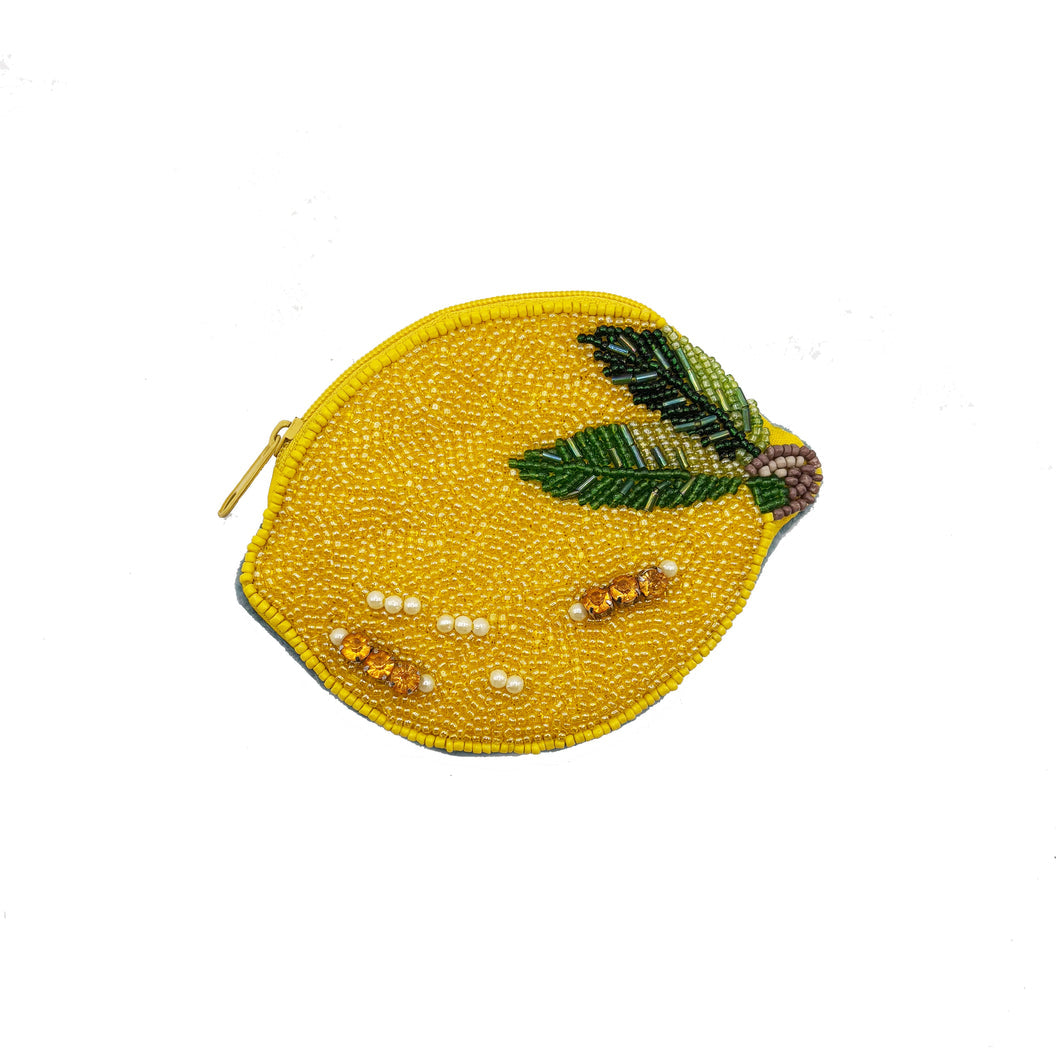 Disaster Designs Purse - Beaded Fruity Lemon