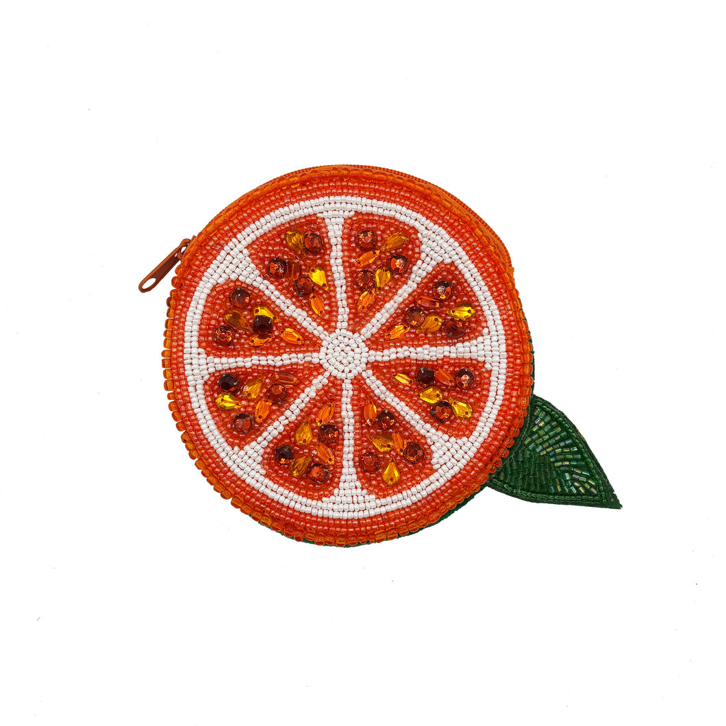 Disaster Designs Purse - Beaded Fruity Orange