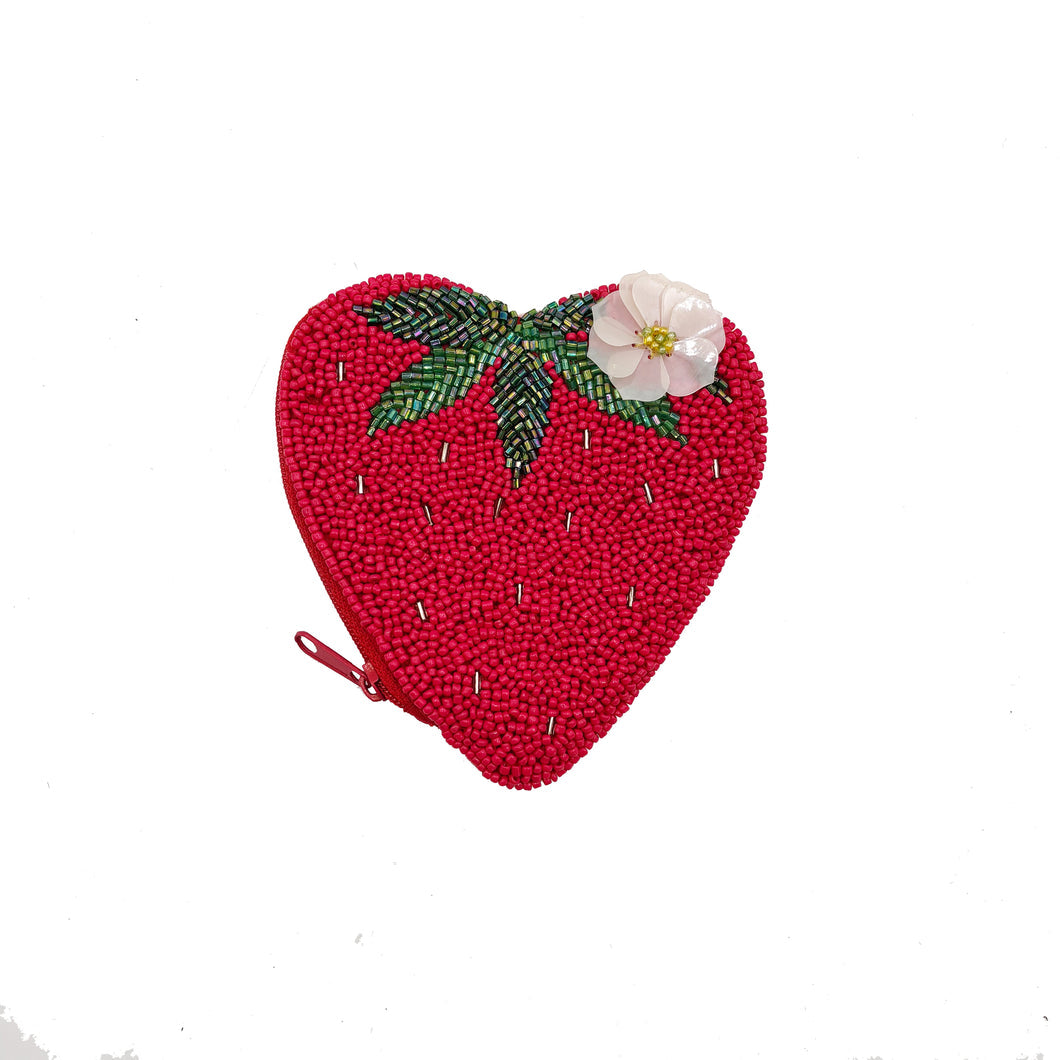 Disaster Designs Purse - Beaded Fruity Strawberry