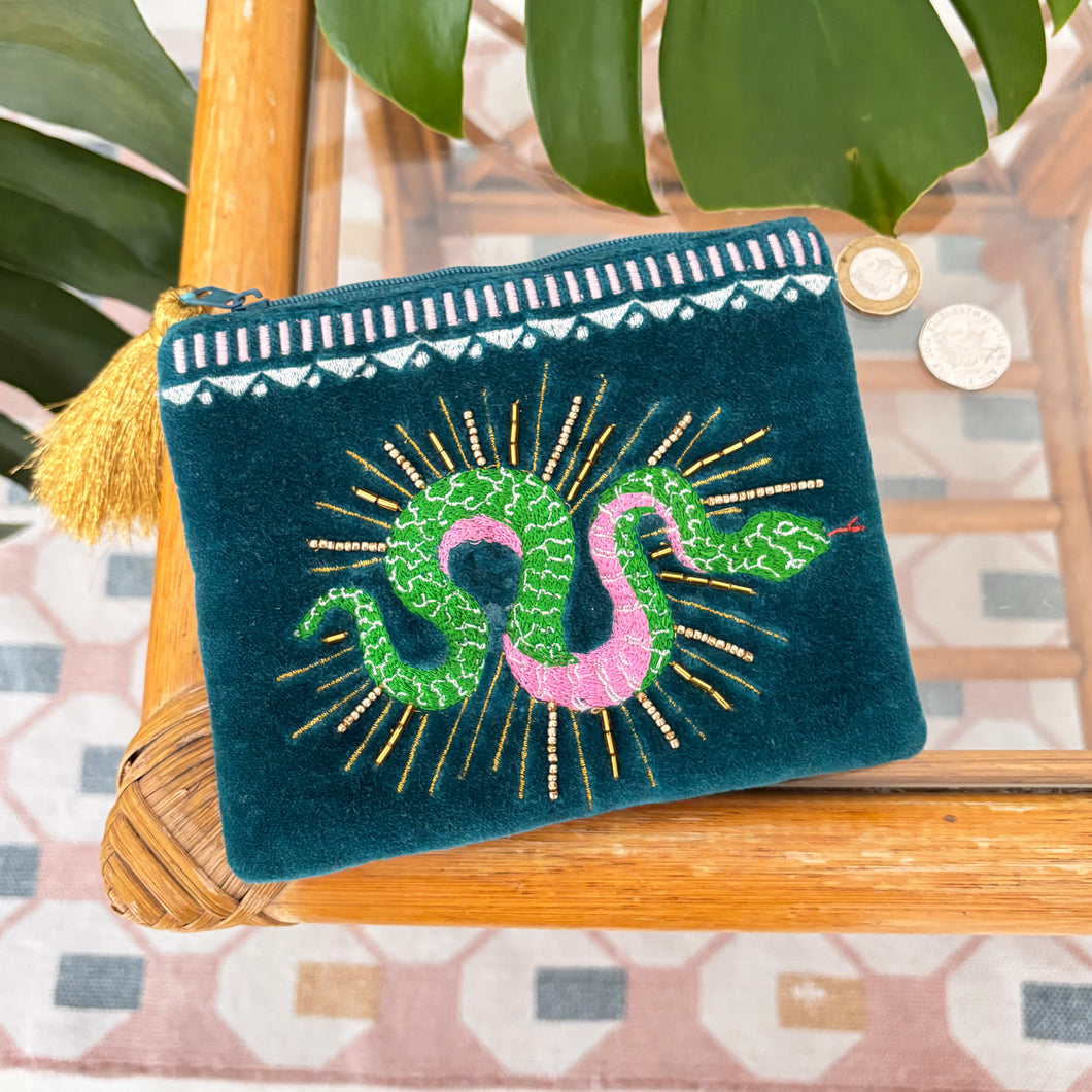 Disaster Designs Purse - Velvet Inked Snake