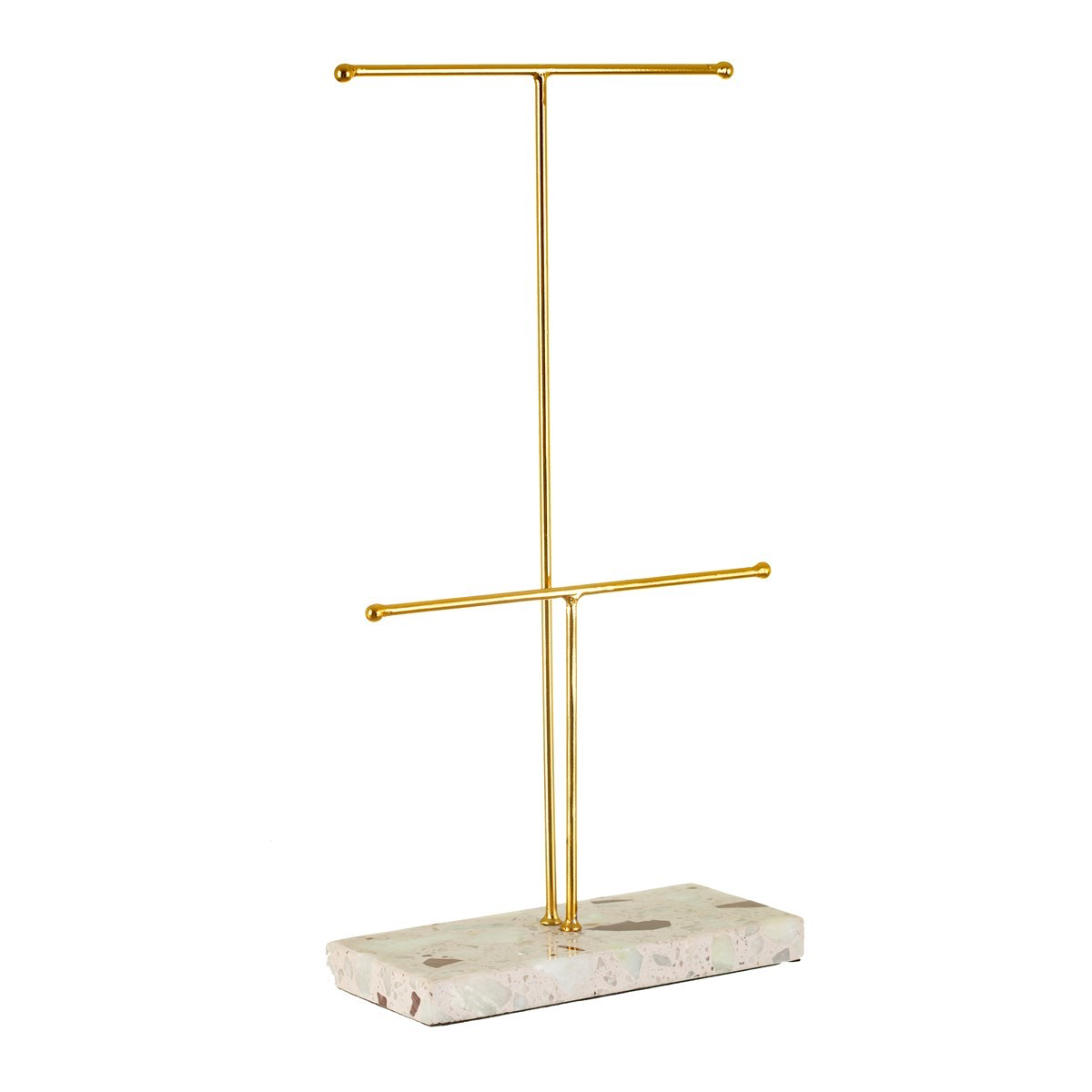 Sass & Belle Jewellery Stand - Double Terrazzo Gold