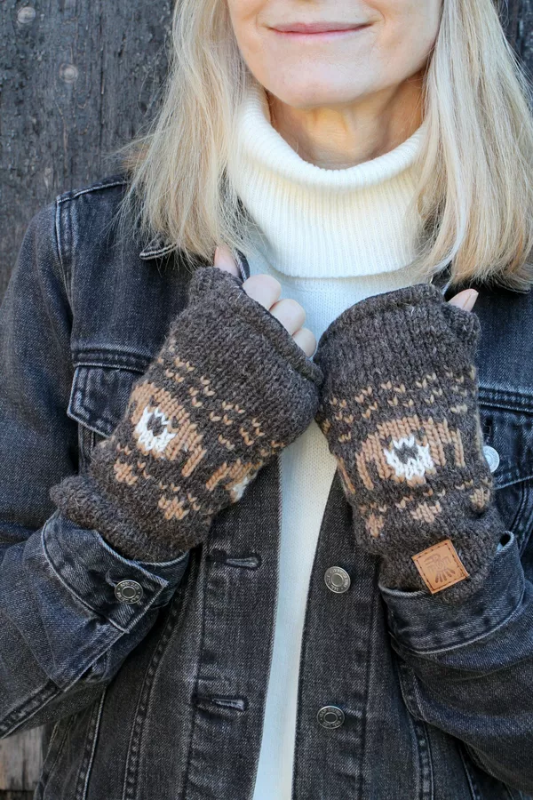 Pachamama Knitted Handwarmers - Pooch Dog