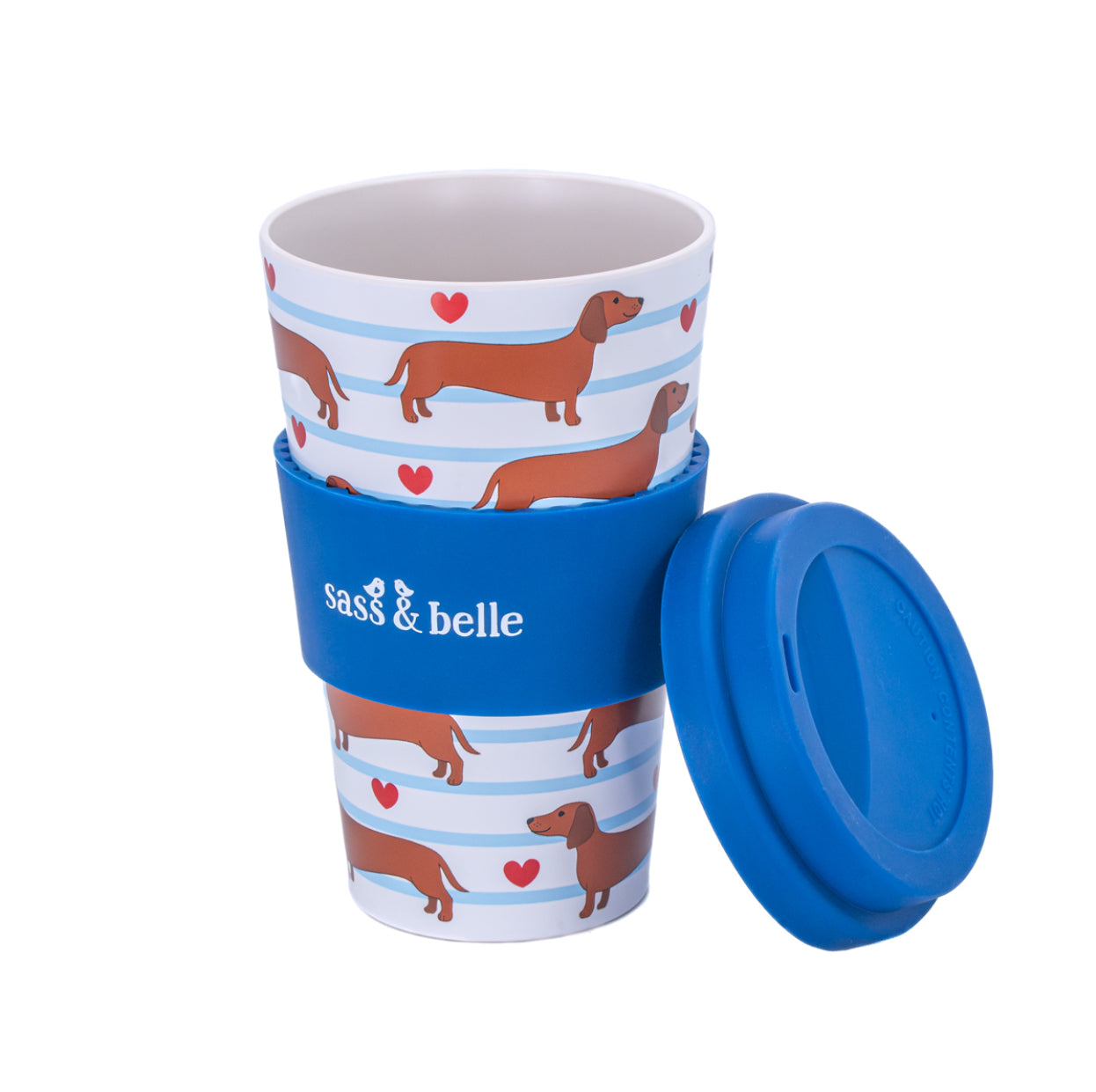 Sass & Belle Travel Cup - Sausage Dog