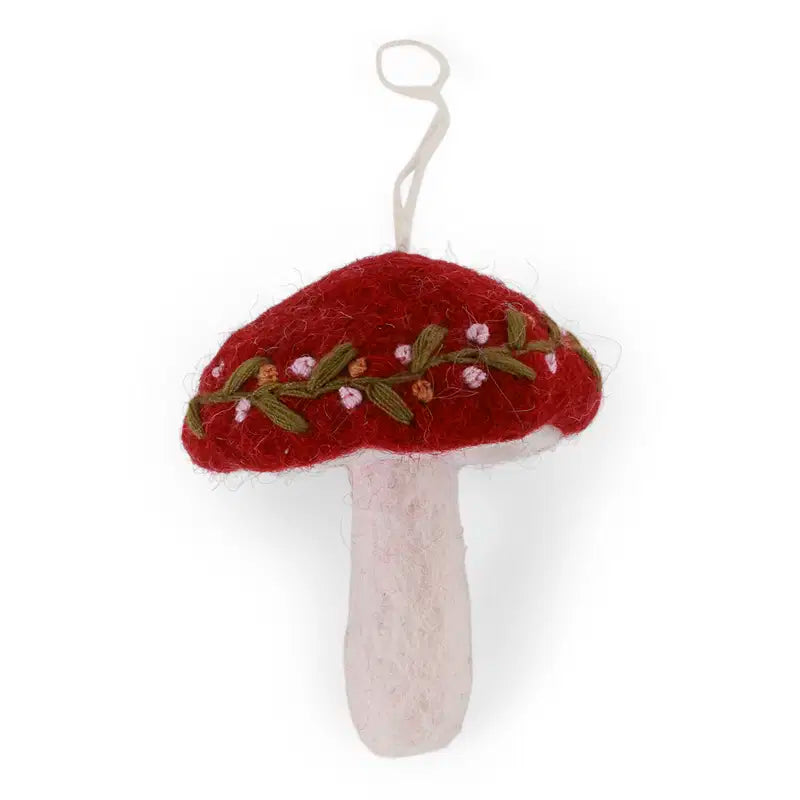 Gry & Sif Decoration - Felt Mushrooms - Embroidered
