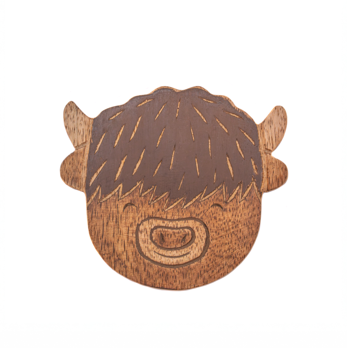 Sass & Belle Coaster Set - Set of 4 Wooden Highland Cows