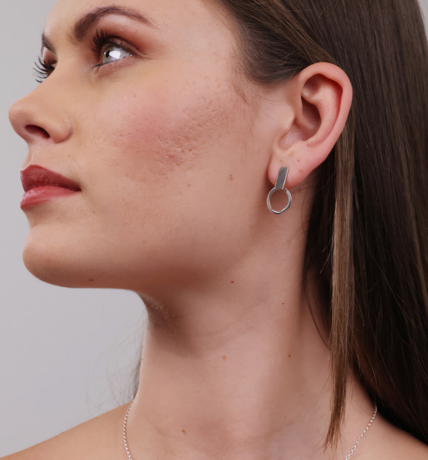 Lynsey de Burca Earrings - Unhewn Silver Small Hoops