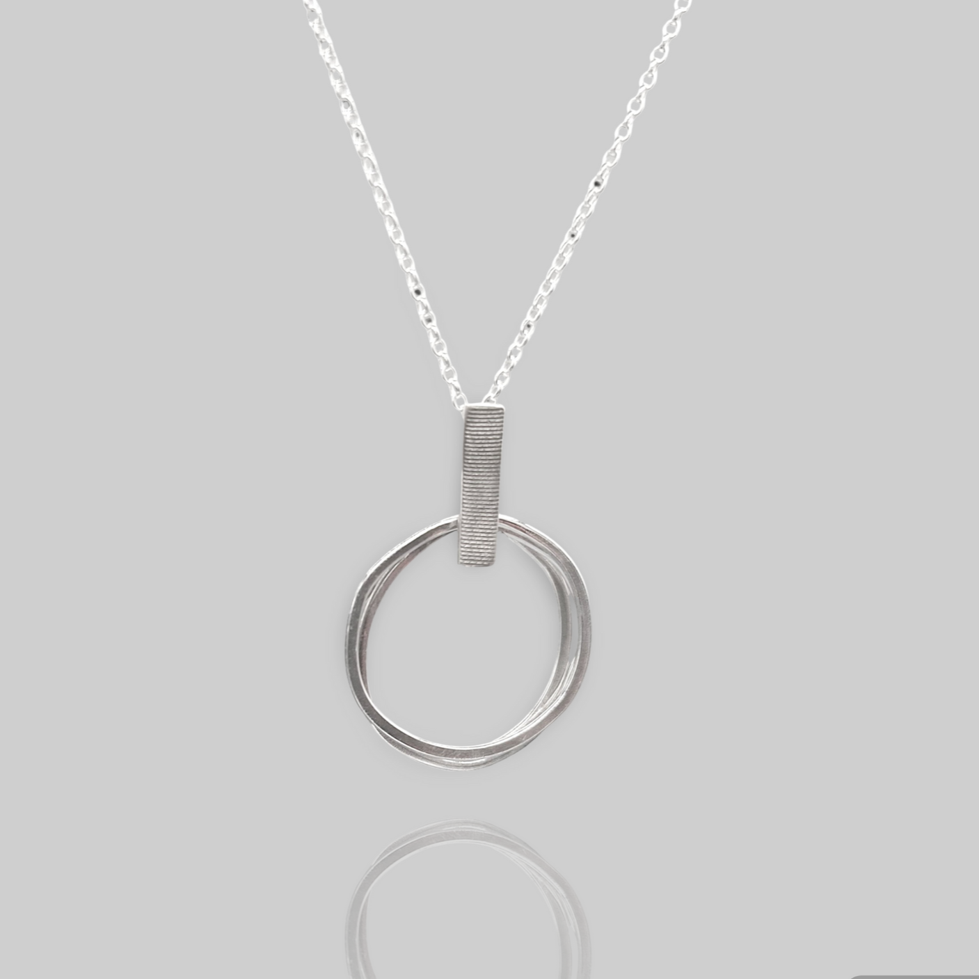 Lynsey de Burca Necklace - Unhewn Silver Triple Pendant