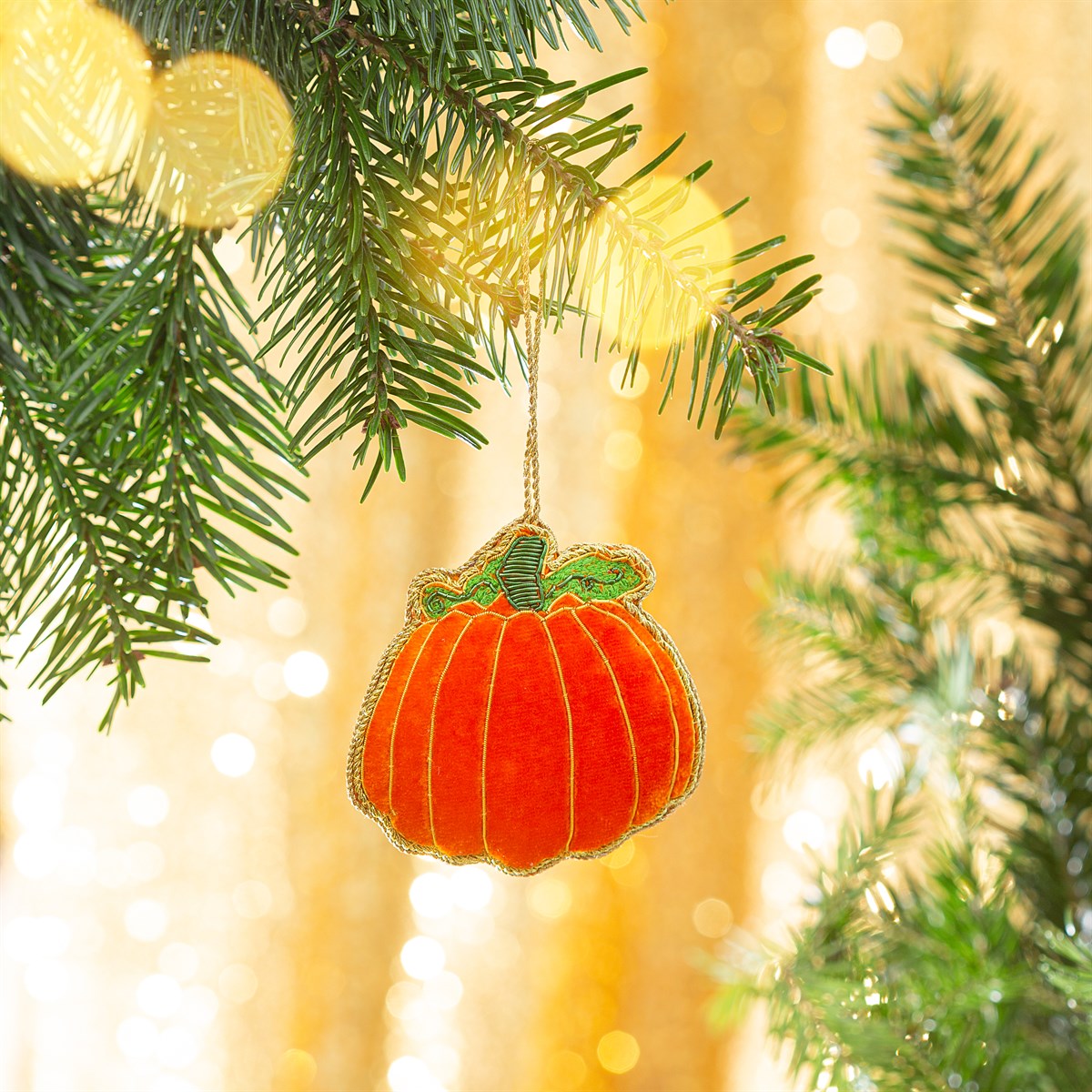 Sass & Belle Christmas Bauble - Pumpkin Zari Decoration