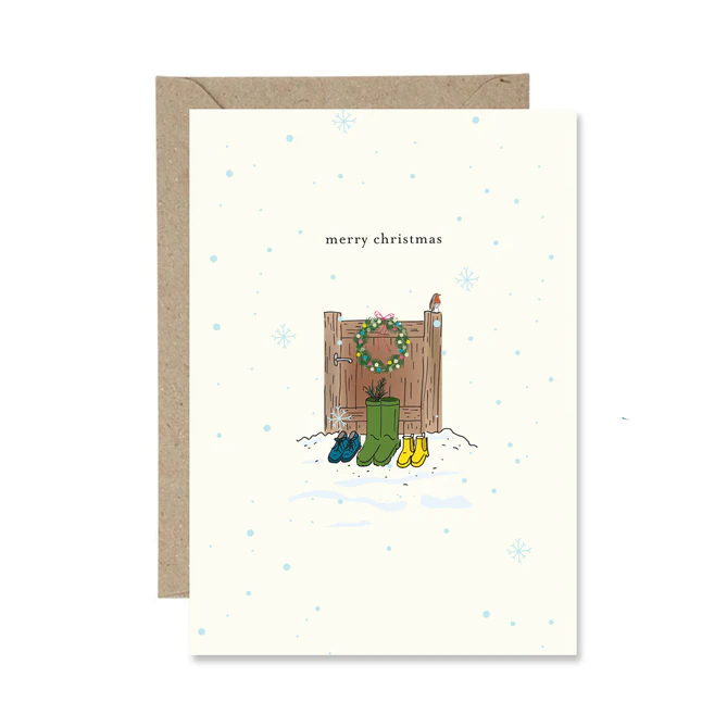 The Paper Gull Christmas - merry christmas snow boots