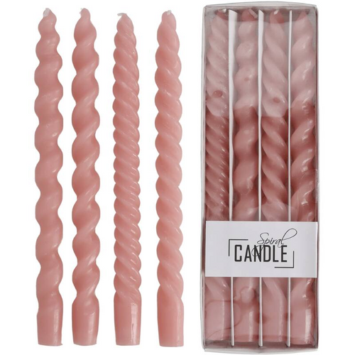 Kersten Candle - Dip Spiral Dinner Candle set of 4 - Peach