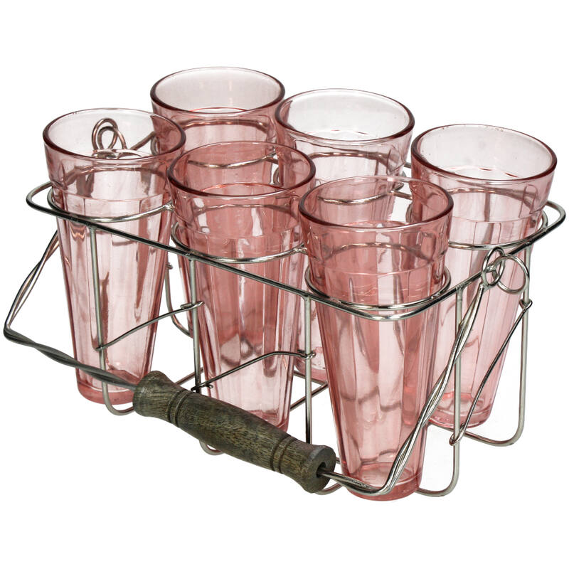 Kersten Home - Glass Carriers with Peach Glasses