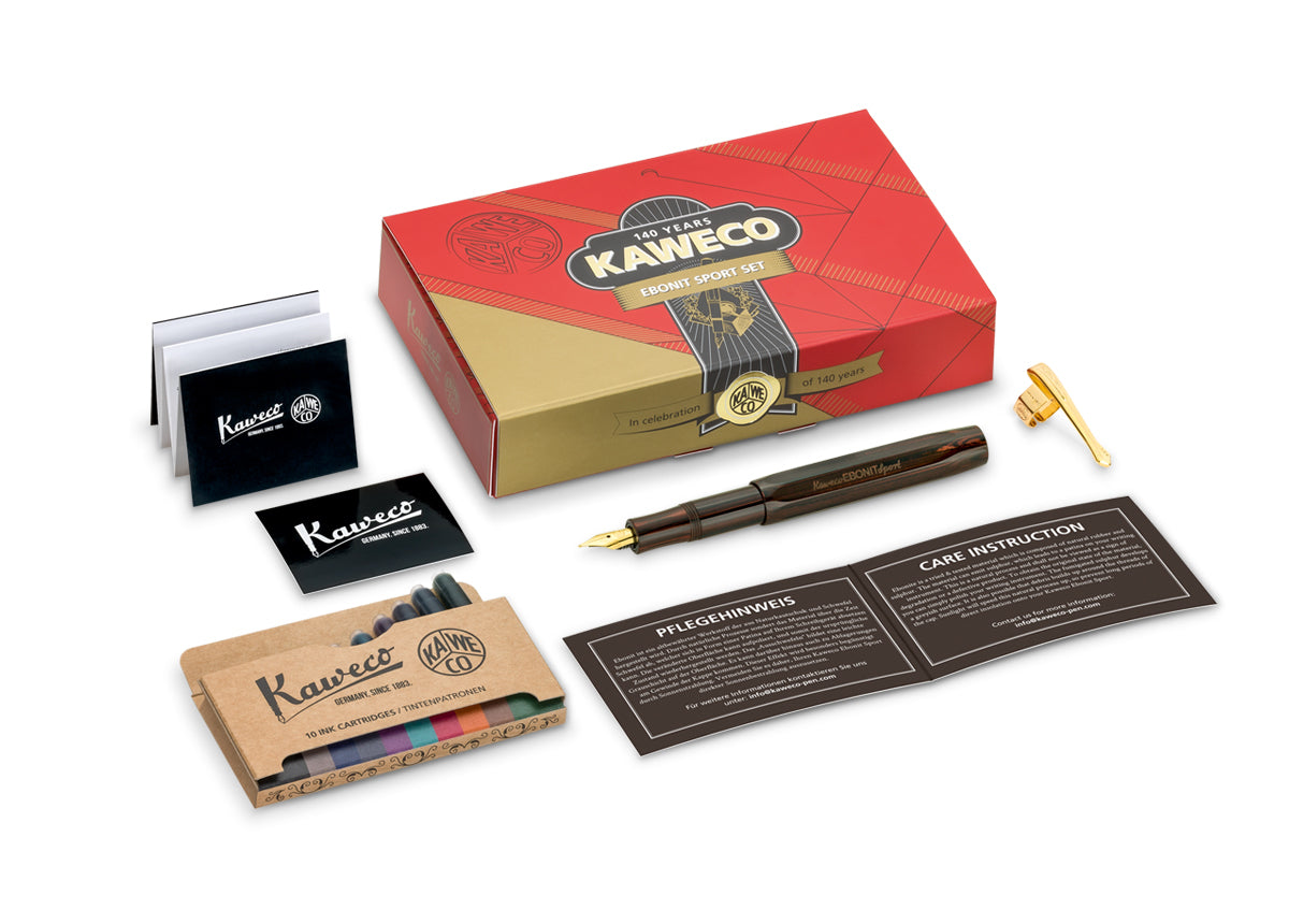 Kaweco Special Release - 140th Anniversary EBONIT Sport Fountain Pen Set