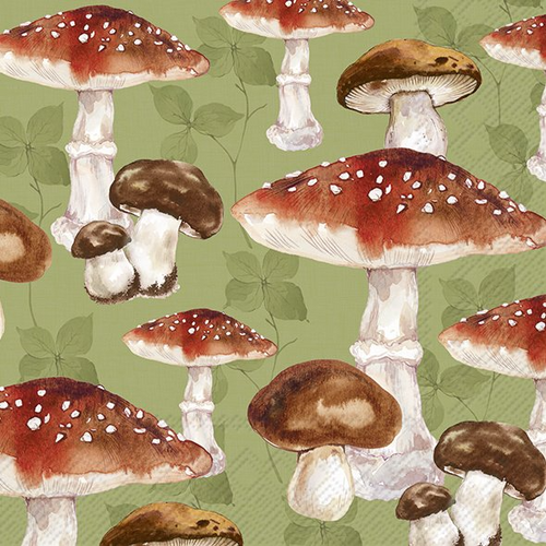 IHR Lunch Napkins - Mushrooms