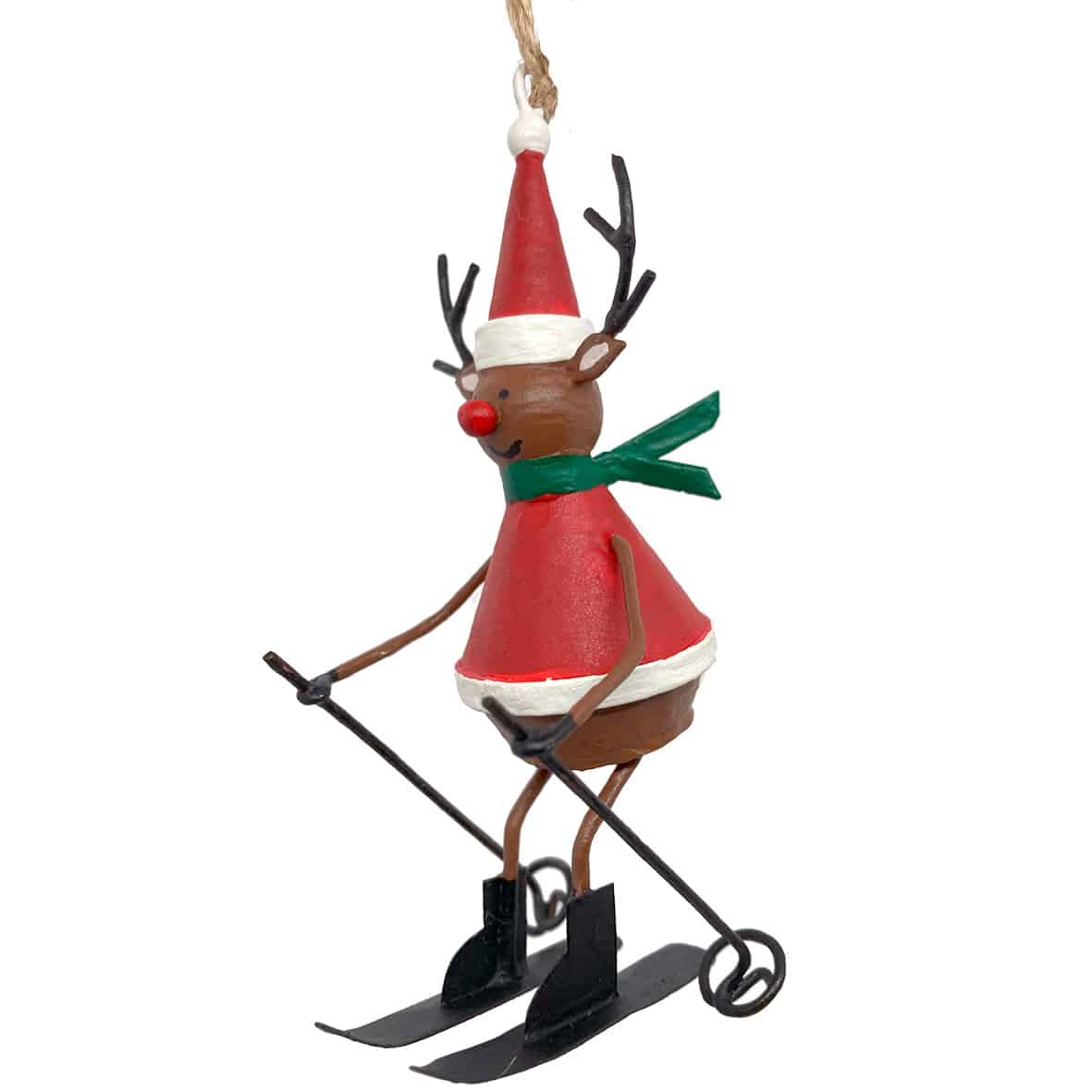 G-Bork Handmade Tin Otto the Reindeer Skying