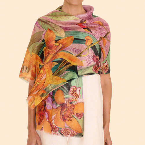 Powder Scarf - Linen & Cotton Botany Bliss in Lavender