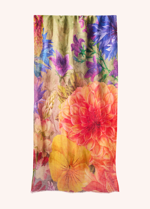 Powder Scarf - Linen & Cotton Bountiful Blooms