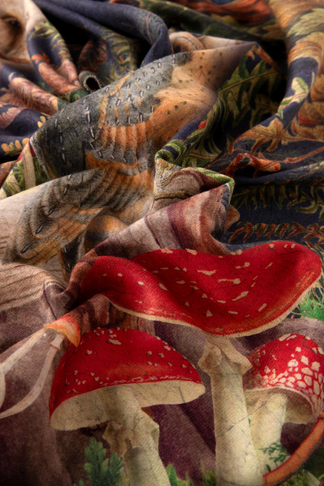 Powder Scarf - Wild Woodland Owl Lux Scarf