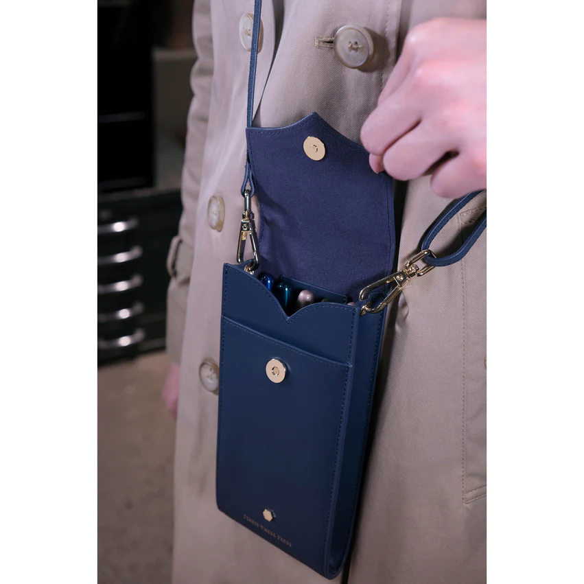 Ferris Wheel Press Leather Stationery - The Pendant Purse / Navy