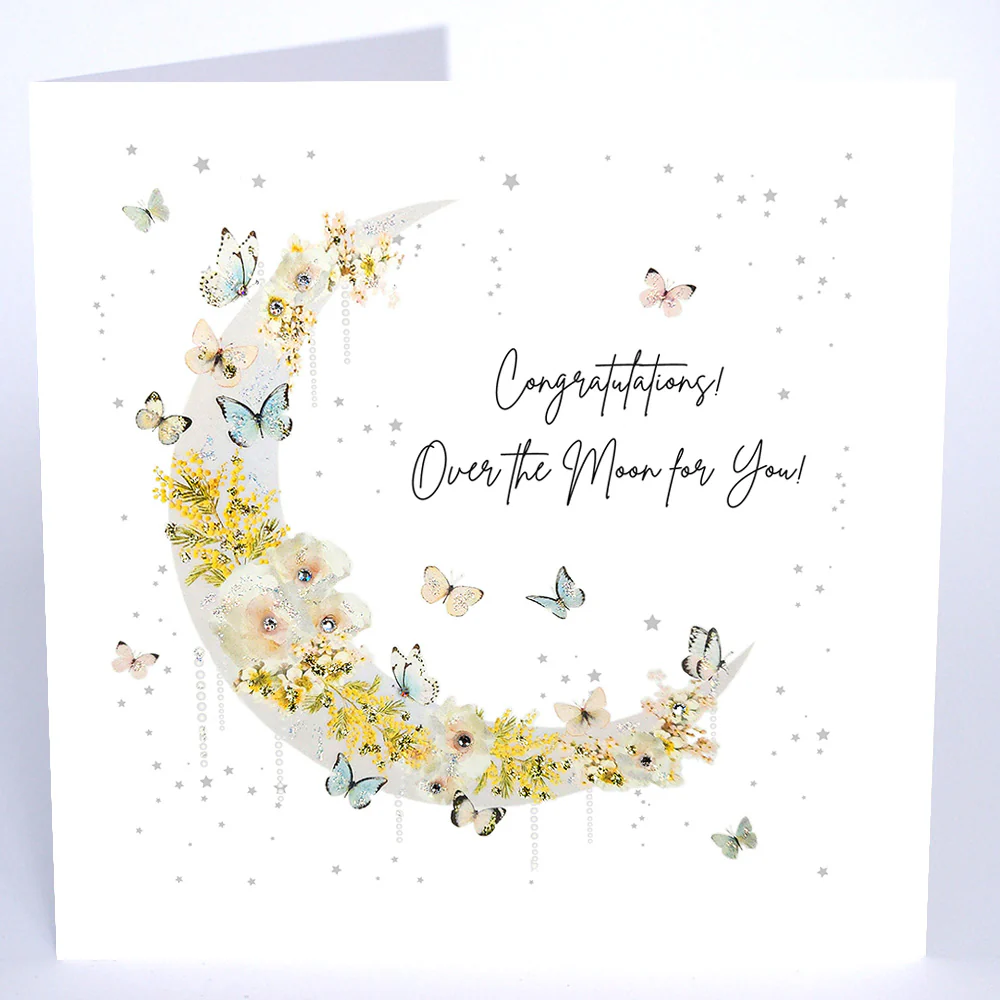 Luxury Extra Large Card - Congratulations Over the Moon for you