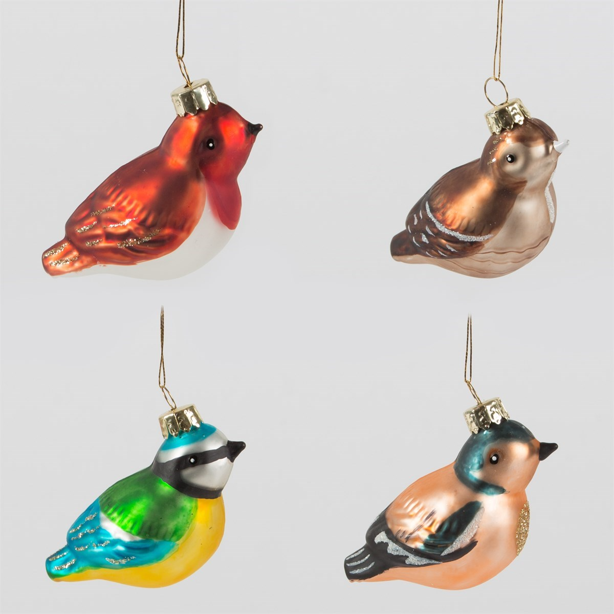 Sass & Belle Christmas Bauble - Glass Garden Birds